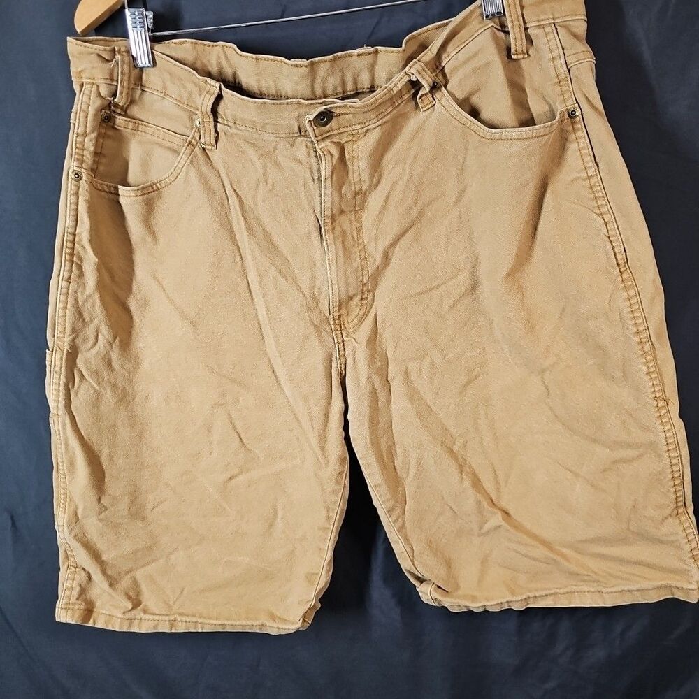 VINTAGE Dickies Mens Carpenter Shorts 40 Relaxed Brown Canvas Pockets 2010
